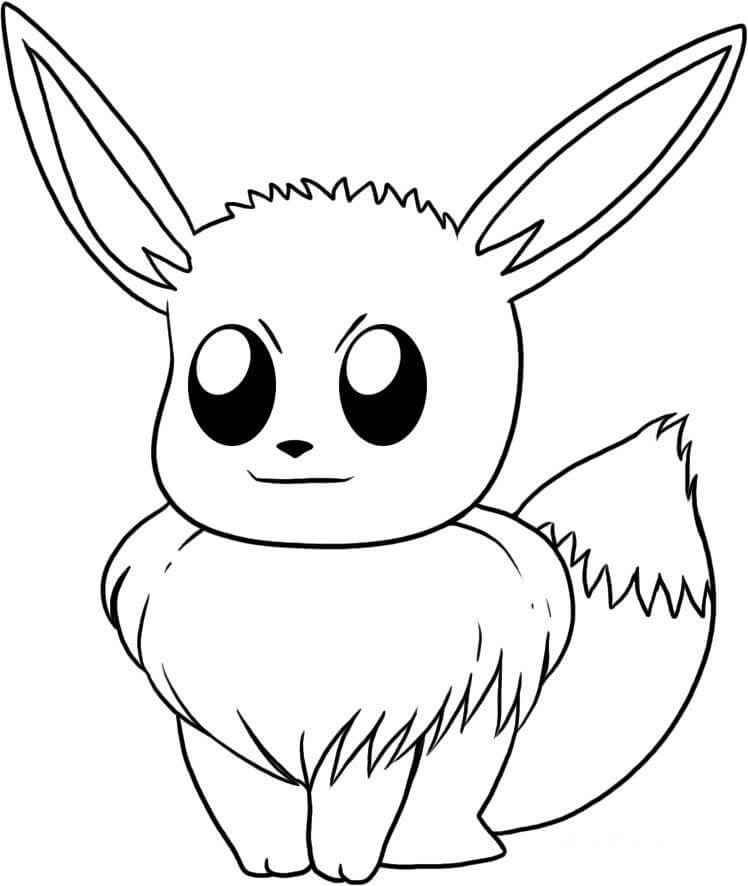 Tô màu Pokemon Eevee Dễ Thương