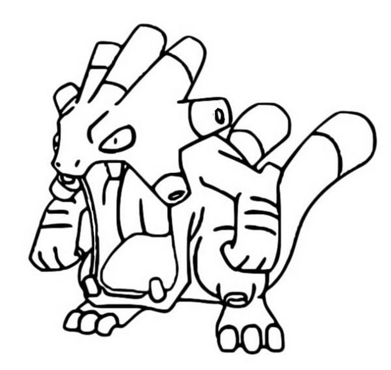 Tô màu Pokemon Exploud