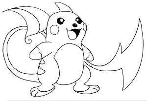 Tô màu Pokemon Raichu Đáng Yêu