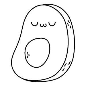 Tô màu Quả Bơ Dễ Thương