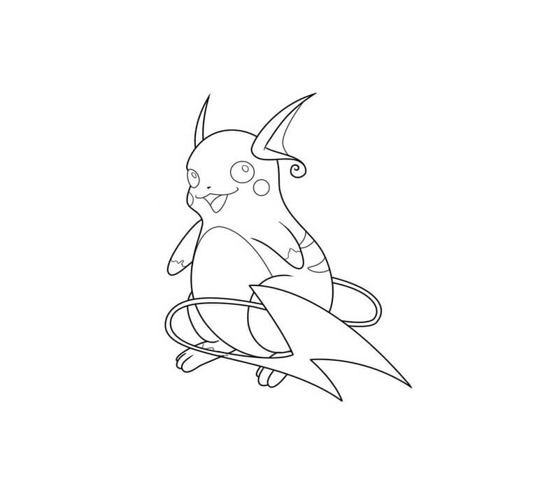 Tô màu Raichu Pokemon