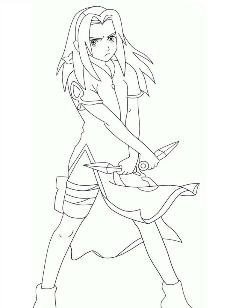 Tô màu Sakura Mạnh Mẽ