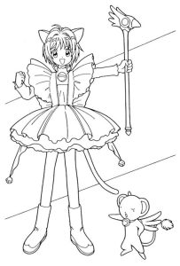 Tô màu Sakura và Thú Cưng