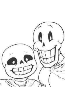 Tô màu Sans và Papyrus