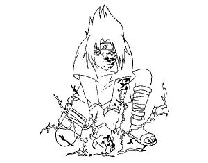 Tô màu Sasuke Dùng Nhẫn Thuật