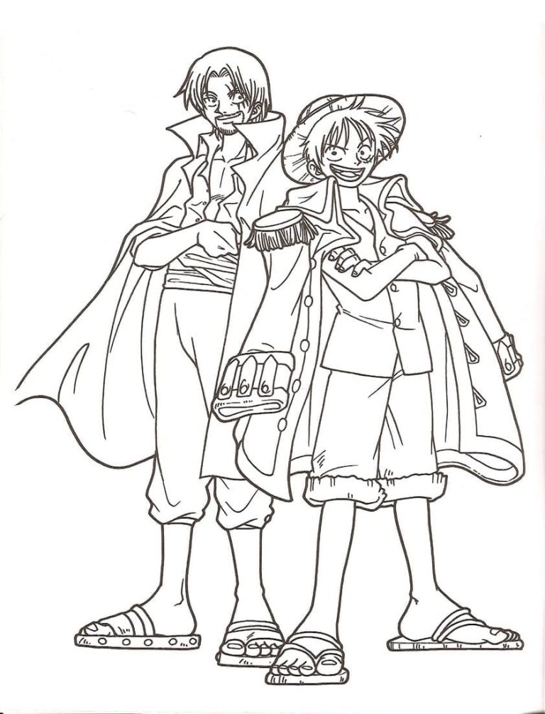 Tô màu Shanks và Luffy