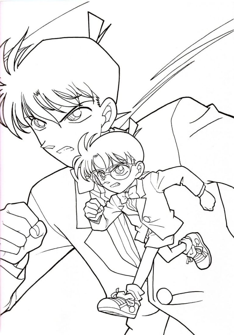 Tô màu Shinichi và Conan