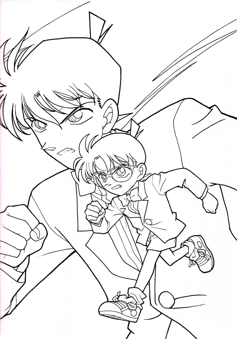Tô màu Shinichi và Conan