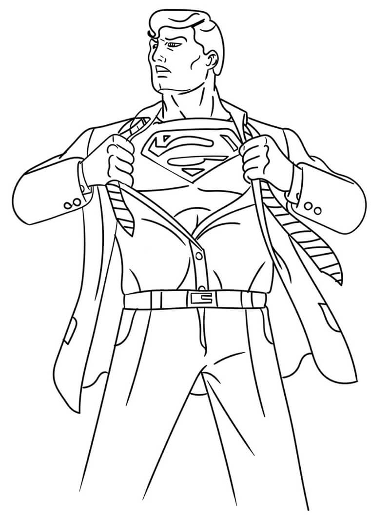 Tô màu Siêu Nhân Superman Chuẩn Bị Hành Động