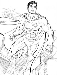 Tô màu Siêu Nhân Superman Cơ Bắp