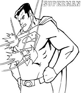 Tô màu Siêu Nhân Superman Đỡ Đạn