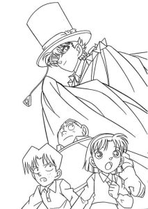 Tô màu Siêu Trộm Kaito Kid và Conan