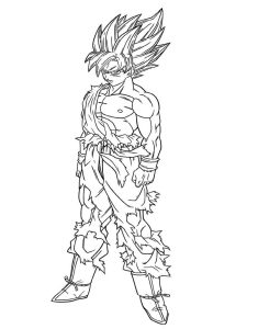 Tô màu Son Goku Giận Dữ