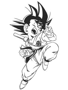 Tô màu Son Goku Nhỏ Bé Tức Giận