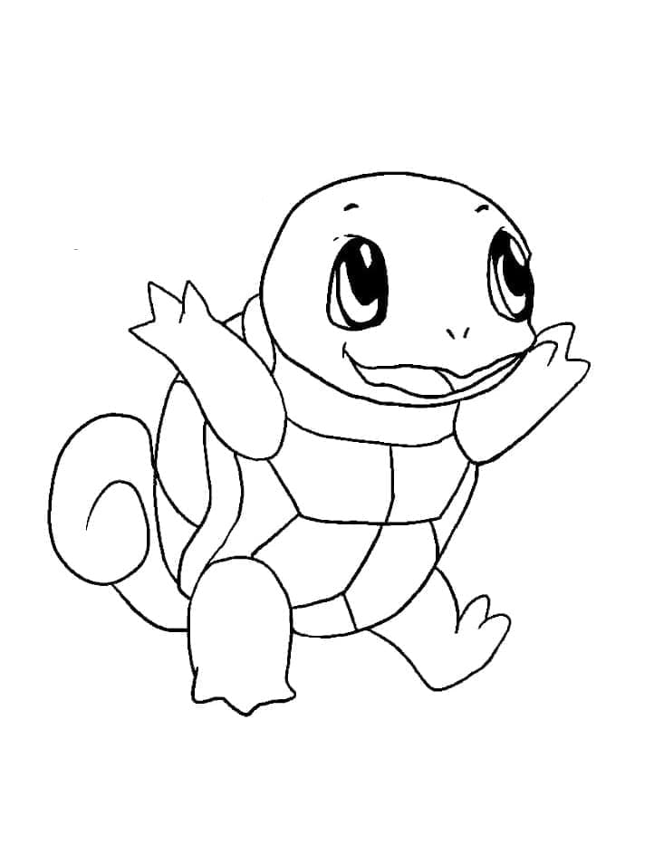 Tô màu Squirtle Pokemon Dễ Thương