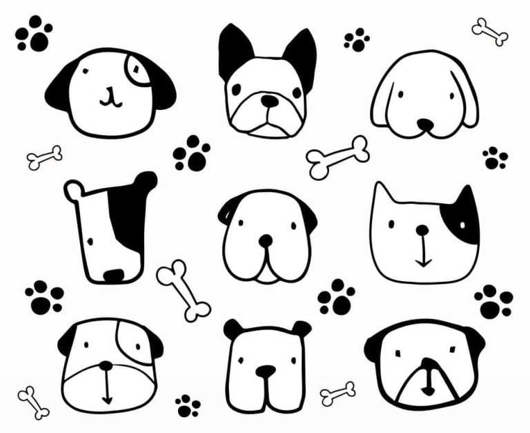 Tô màu Sticker Cún Con Cute