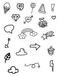 Tô màu Sticker Dán Đơn Giản và Cute