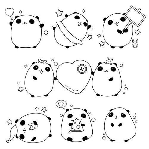 Tô màu Sticker Đáng Yêu Cute