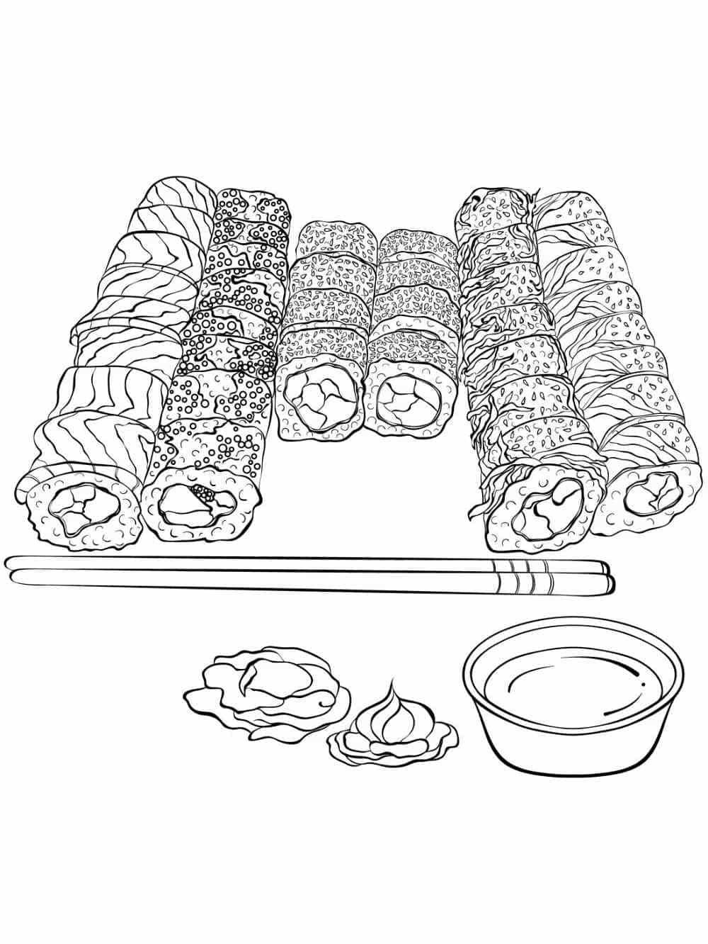 Tô màu Sushi Ngon và Đẹp Mắt
