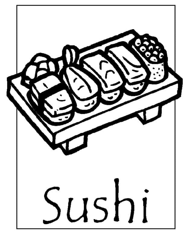 Tô màu Sushi Nhật