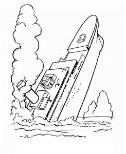 Tô màu Tàu Titanic Đang Chìm