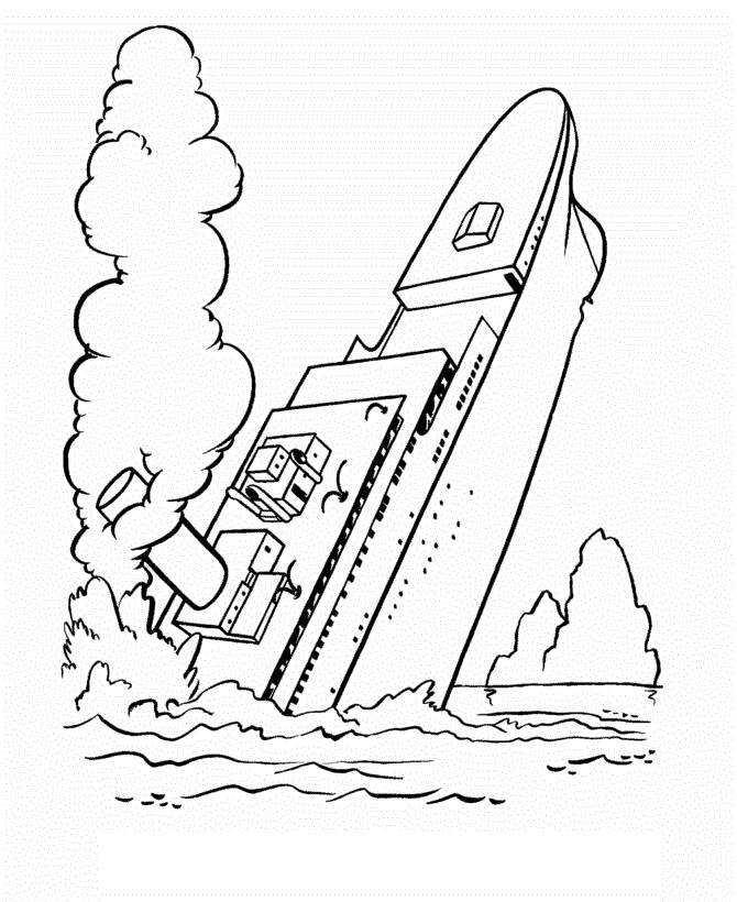 Tô màu Tàu Titanic Đang Chìm