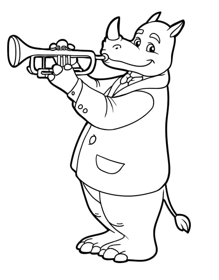 Tô màu tranh to mau te giac thoi ken trumpet