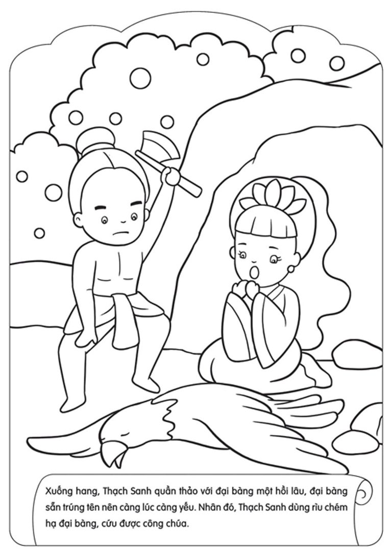 Tô màu Thạch Sanh Cứu Công Chúa