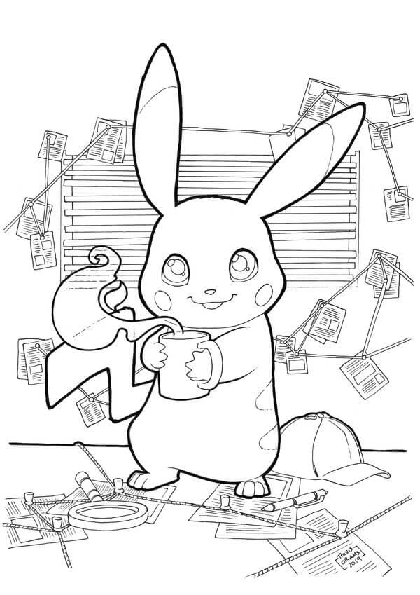 Tô màu Thám Tử Pikachu