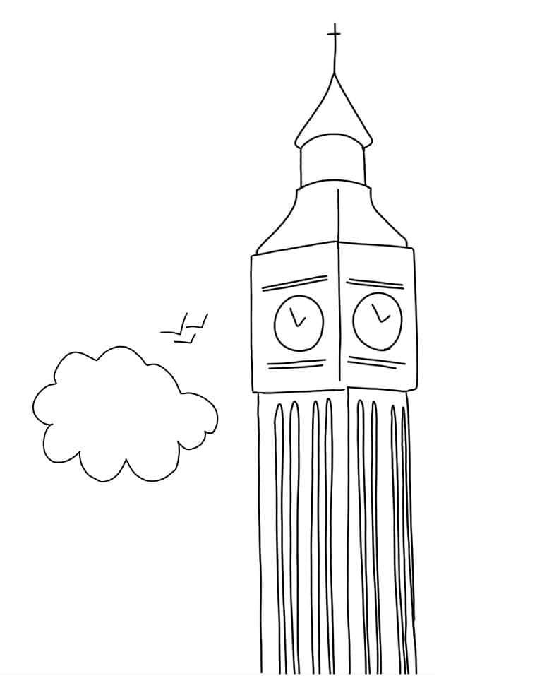 Tô màu Tháp Big Ben (3)