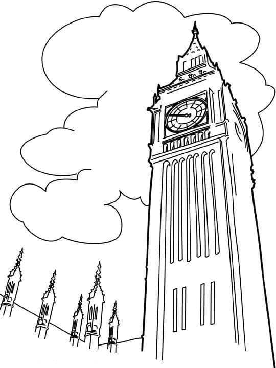 Tô màu Tháp Big Ben Cao