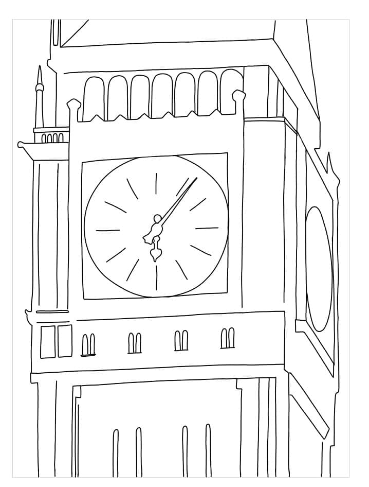 Tô màu Tháp Big Ben Đơn Giản