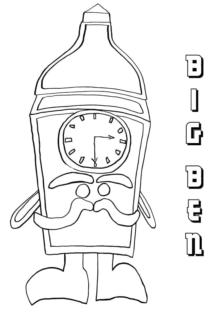 Tô màu Tháp Big Ben Ngộ Nghĩnh