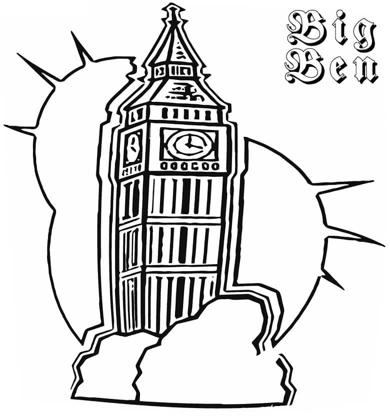 Tô màu Tháp Big Ben Nước Anh