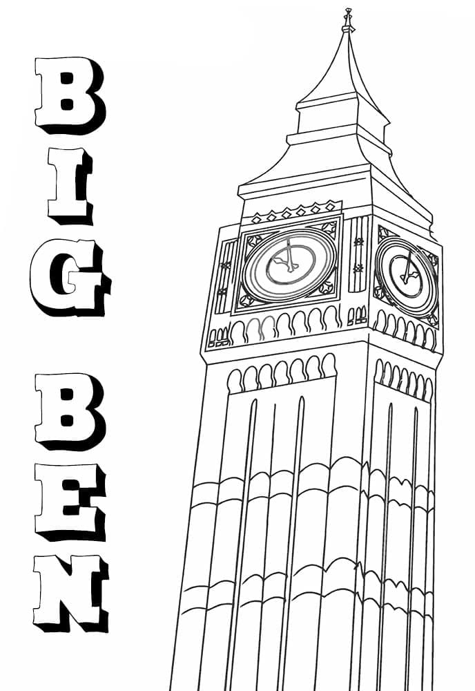 Tô màu Tháp Big Ben Ở Luân Đôn