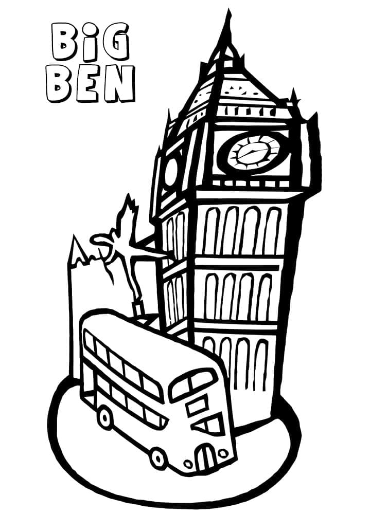 Tô màu Tháp Đồng Hồ Big Ben
