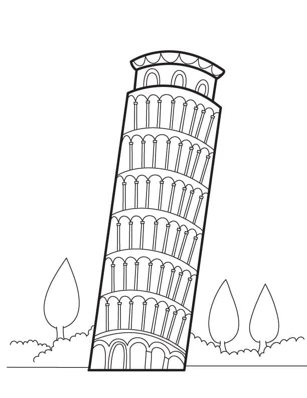 Tô màu Tháp Nghiêng Pisa (4)