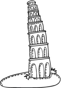 Tô màu Tháp Nghiêng Pisa (6)