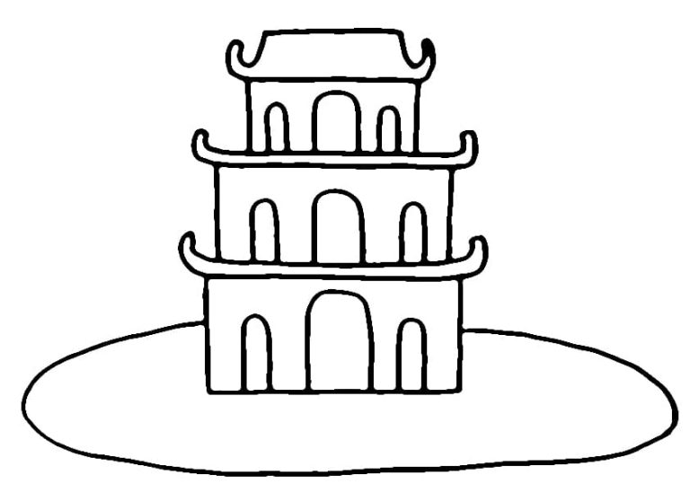 Tô màu Tháp Rùa Đẹp