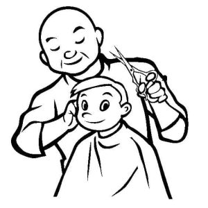 Tô màu Thợ Cắt Tóc và Cậu Bé