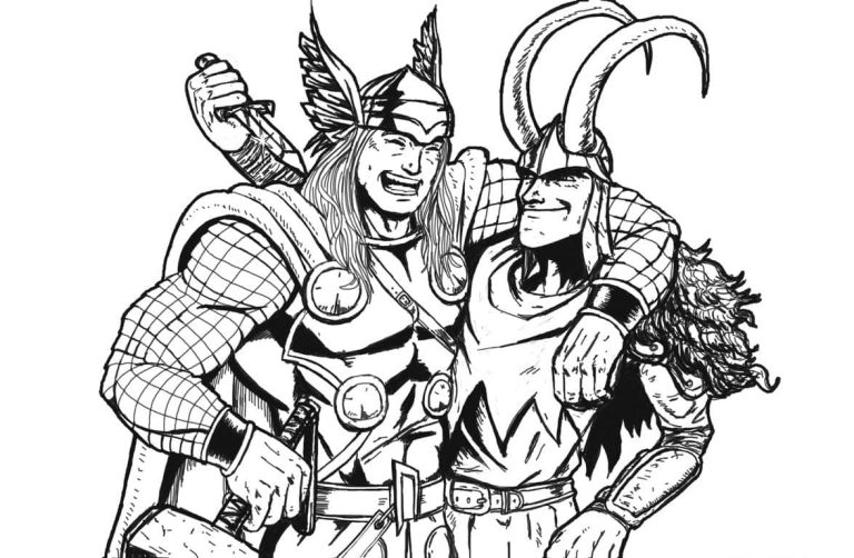 Tô màu Thor Và Em Trai Loki