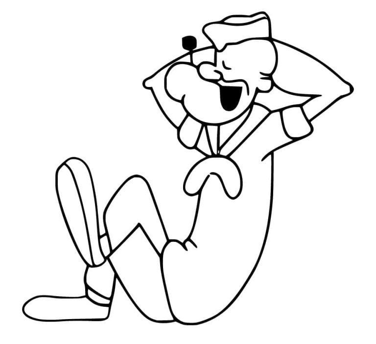 Tô màu Thủy Thủ Popeye Đang Ngủ