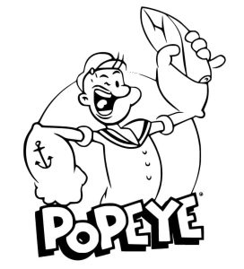 Tô màu Thủy Thủ Popeye Hài Hước