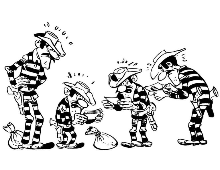 Tô màu Tội Phạm Trong Lucky Luke