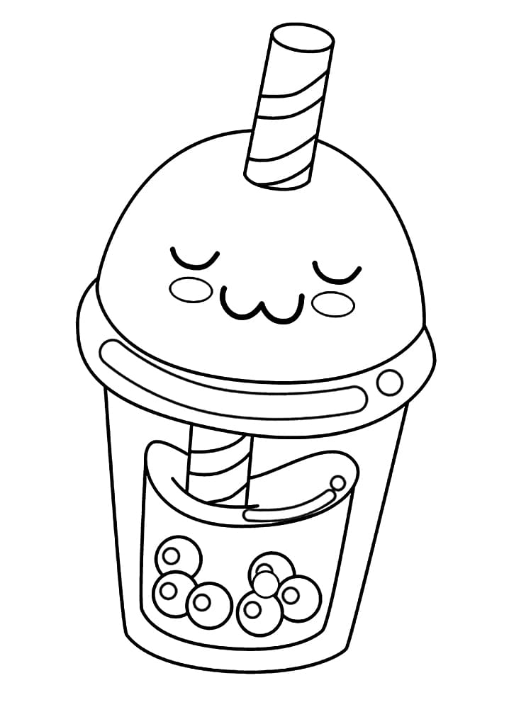 Tô màu Trà Sữa Cute Dễ Thương
