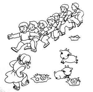 Tô màu Trò Chơi Rồng Rắn Lên Mây