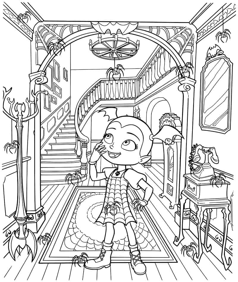 Tô màu Vampirina Trong Lâu Đài