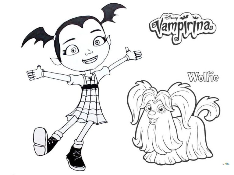 Tô màu Vampirina và Chú Chó Wolfie