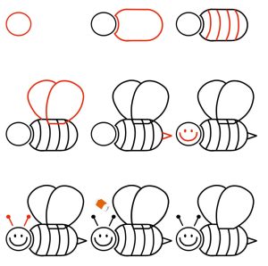 Tô màu Vẽ Con Ong Mỉm Cười