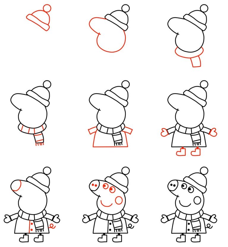 Tô màu Vẽ Heo Peppa Ấm Áp